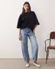 ARRANGE ARRANGE oversized premium heavyweight T-shirt in black - 2
