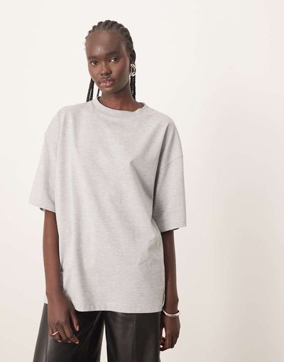 ARRANGE ARRANGE oversized premium heavyweight T-shirt in gray heather