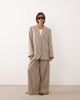 ARRANGE ARRANGE oversized single breasted blazer in chocolate stripes - part of a set-Neutral - 2