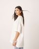 ARRANGE ARRANGE oversized textured boxy woven T-shirt in white - 1