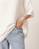 ARRANGE ARRANGE oversized textured boxy woven T-shirt in white - 3