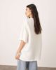 ARRANGE ARRANGE oversized textured boxy woven T-shirt in white - 4