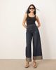 ARRANGE ARRANGE Parker denim high waist slouchy turn up jean in indigo-Blue - 1
