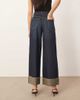 ARRANGE ARRANGE Parker denim high waist slouchy turn up jean in indigo-Blue - 2