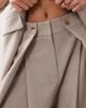 ARRANGE ARRANGE pleated front wide leg pants in gray - part of a set-Brown - 2