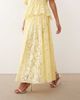 ARRANGE ARRANGE pleated waist embroidered midaxi skirt in yellow - part of a set - 2