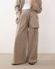 ARRANGE ARRANGE pleated wide leg pants in chocolate stripes - part of a set-Neutral - 2