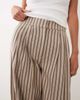 ARRANGE ARRANGE pleated wide leg pants in chocolate stripes - part of a set-Neutral - 3