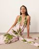 ARRANGE ARRANGE plunge cowl maxi dress with tie detail in floral print-Multi - 2