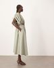 ARRANGE ARRANGE plunge top with ruched detail in sage - part of a set-Green - 4