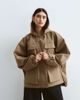 ARRANGE ARRANGE premium oversized cargo jacket in khaki-Green - 1