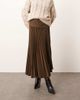 ARRANGE ARRANGE premium pleated tailored maxi skirt in chocolate-Brown - 2