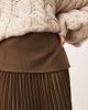 ARRANGE ARRANGE premium pleated tailored maxi skirt in chocolate-Brown - 4