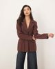 ARRANGE ARRANGE premium sculpted blazer in chocolate-Brown - 1