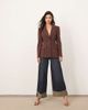 ARRANGE ARRANGE premium sculpted blazer in chocolate-Brown - 2