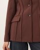 ARRANGE ARRANGE premium sculpted blazer in chocolate-Brown - 3