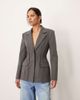 ARRANGE ARRANGE premium sculpted blazer in heather gray - 1