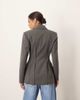 ARRANGE ARRANGE premium sculpted blazer in heather gray - 3