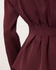 ARRANGE ARRANGE premium tailored blazer with cinched waist in burgundy - 2