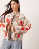 ARRANGE ARRANGE quilted bomber jacket in washed patchwork print-Multi - 1