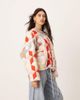 ARRANGE ARRANGE quilted bomber jacket in washed patchwork print-Multi - 4