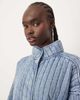 ARRANGE ARRANGE quilted distressed-look boxy jacket with wide sleeves in washed blue - part of a set - 2