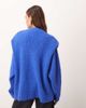 ARRANGE ARRANGE rib knit shoulder pad sweater in cobalt blue - 4