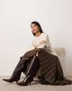ARRANGE ARRANGE Rowe premium leather heeled knee boots in chocolate-Brown - 1