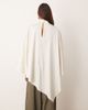 ARRANGE ARRANGE satin over-layer cape top in oyster-White - 4