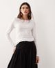 ARRANGE ARRANGE seam detail long sleeve jersey top in white - 2