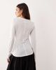 ARRANGE ARRANGE seam detail long sleeve jersey top in white - 4