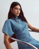 ARRANGE ARRANGE seam detailing denim midaxi dress in medium-wash blue - 2