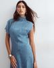 ARRANGE ARRANGE seam detailing denim midaxi dress in medium-wash blue - 4