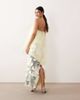 ARRANGE ARRANGE sequin embellished strapless maxi dress with overlayer in buttermilk-Yellow - 4