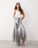 ARRANGE ARRANGE shard sequin maxi skirt in silver - 4