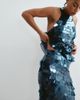 ARRANGE ARRANGE shard sequin square cut hem midi skirt set in petrol blue - 3