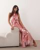 ARRANGE ARRANGE shard sequins square cut hem midi skirt in pink - part of a set - 1