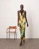 ARRANGE ARRANGE sheer paneled bias cut maxi dress in marble print-Multi - 2