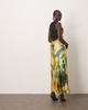 ARRANGE ARRANGE sheer paneled bias cut maxi dress in marble print-Multi - 4