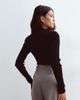 ARRANGE ARRANGE soft knit long sleeve bodysuit in black - 3