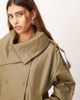 ARRANGE ARRANGE soft leather jacket in olive green - 3