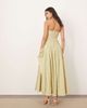 ARRANGE ARRANGE square cut bandeau midi dress in light olive-Green - 3