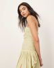 ARRANGE ARRANGE square cut bandeau midi dress in light olive-Green - 4