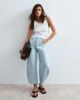 ARRANGE ARRANGE Sydney cropped denim barrel leg jeans in blue light wash - 1