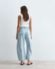ARRANGE ARRANGE Sydney cropped denim barrel leg jeans in blue light wash - 3