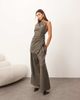 ARRANGE ARRANGE tailored asymmetric top in dark khaki green - part of a set - 2