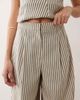 ARRANGE ARRANGE tailored barrel leg pants in buttermilk stripes - part of a set-Yellow - 3