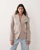 ARRANGE ARRANGE tailored cinched waist blazer in taupe-Neutral - 1