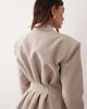 ARRANGE ARRANGE tailored cinched waist blazer in taupe-Neutral - 3