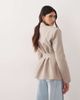 ARRANGE ARRANGE tailored cinched waist blazer in taupe-Neutral - 4